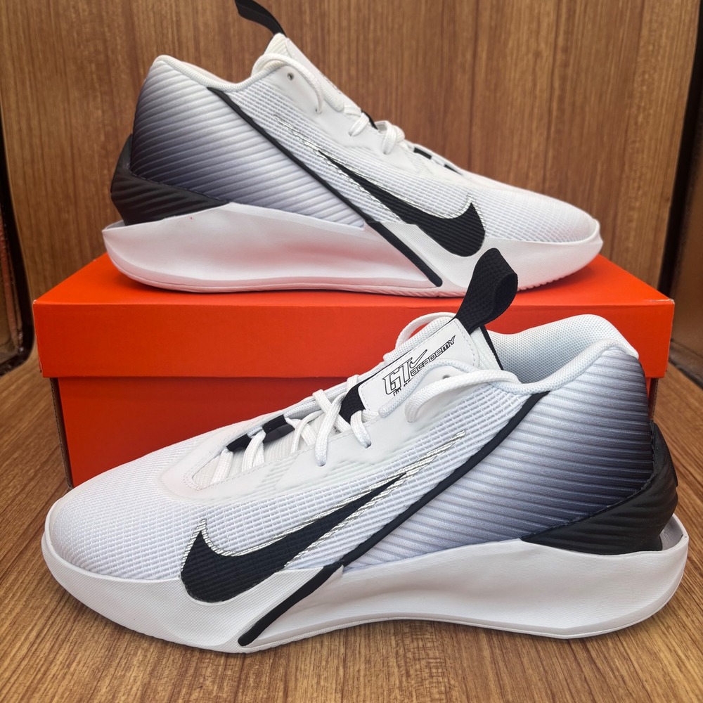 Nike G.T. Jump Academy Mens 8.5 White Black Silver FV5524-100 NEW